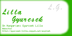 lilla gyurcsek business card